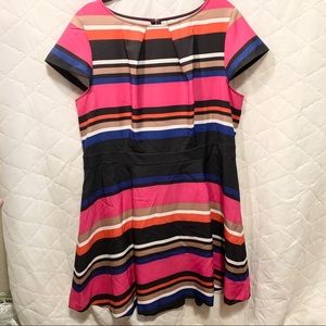Pink Striped Event Dress